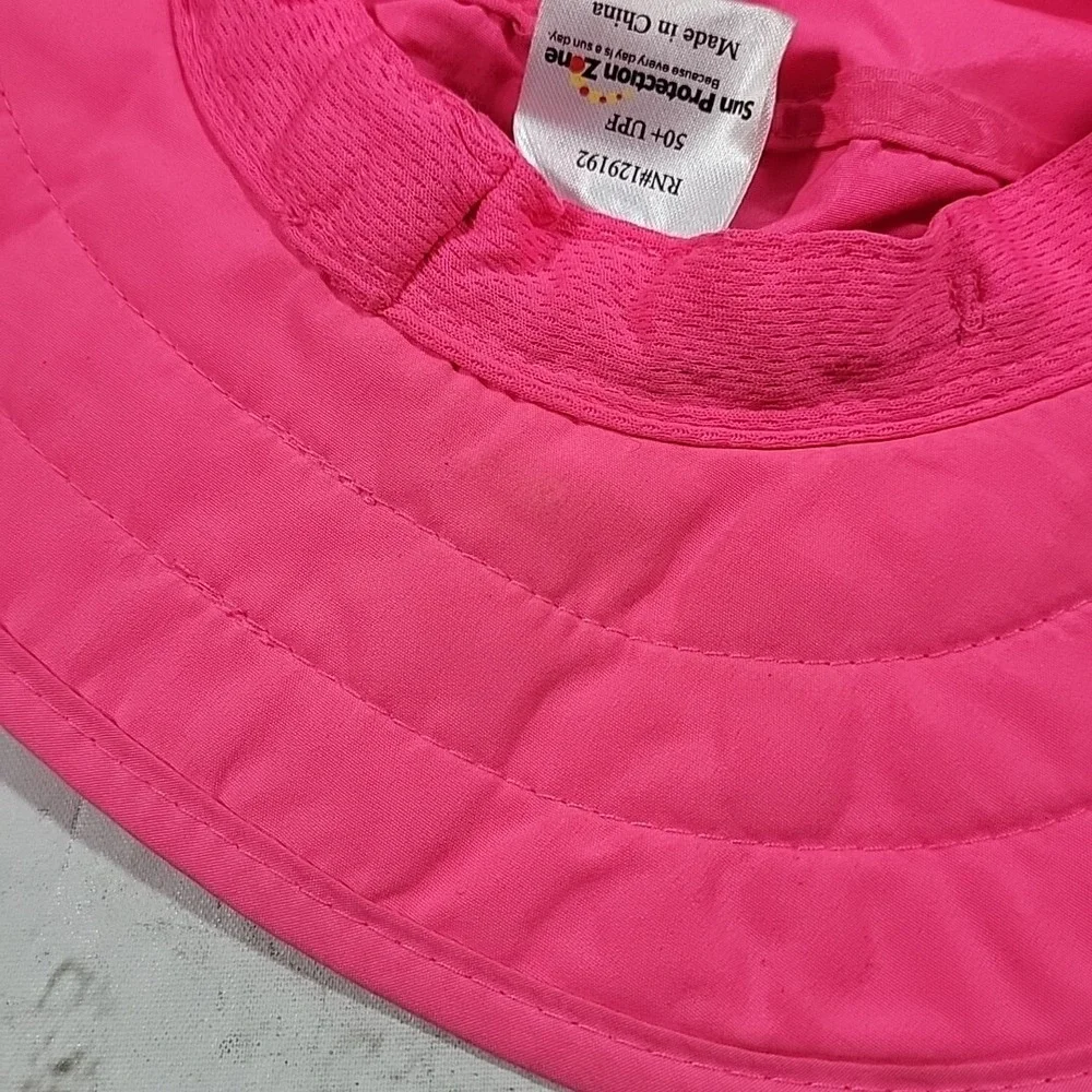 Sun Protection Zone Pink Childs Safari Bucket Hat‎ Youth Size 50-54Cm